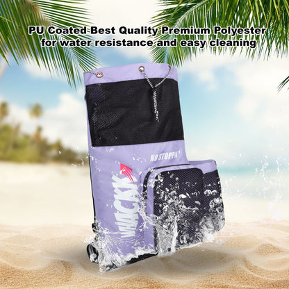 Aqua Lavender Unisex Swimming Bag |Water Sports |Dry Bags |Wet Pocket |Accessories |Beach Bag |Storage Swim Gym Gears |Drawstring Backpack |Netball Backpack | Pocket for Cap and Goggles