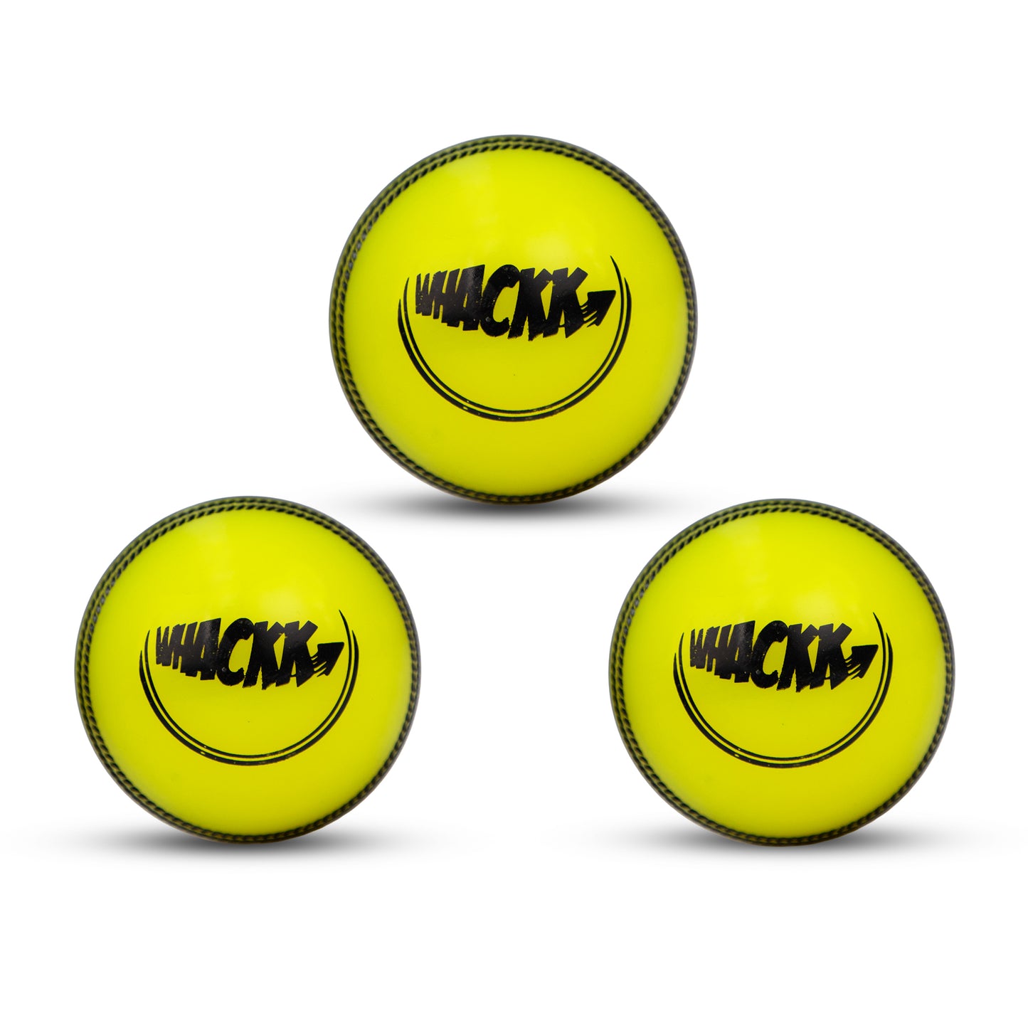Whackk Windballs set of 3 PVC T-20 Soft Cricket Balls (Yellow Colour)