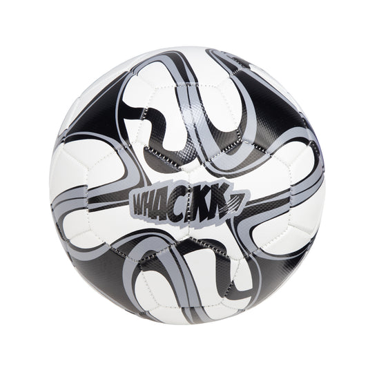 Whackk Pele Black & White Football (Size 5) – 32-Panel Durable PVC Ball