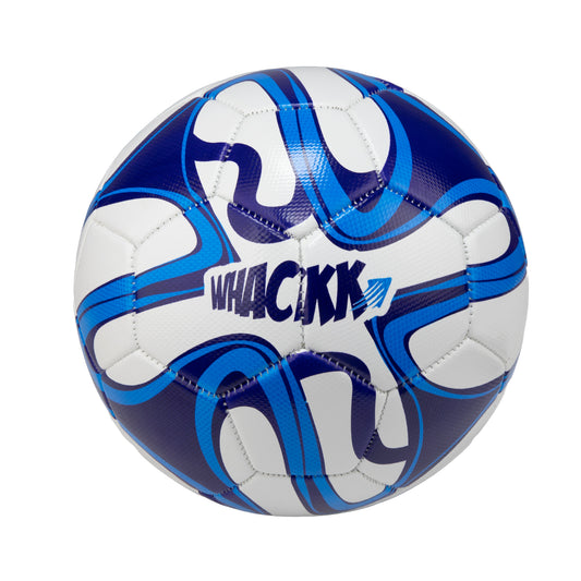 Whackk Pele Blue & White Football (Size 5) – 32-Panel Durable PVC Ball