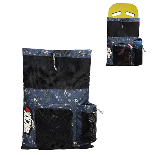 Aqua Warren Blue Unisex Swimming Bag |Water Sports |Dry Bags |Wet Pocket |Accessories |Beach Bag |Storage Swim Gym Gears |Drawstring Backpack |Netball Backpack | Pocket for Cap and Goggles