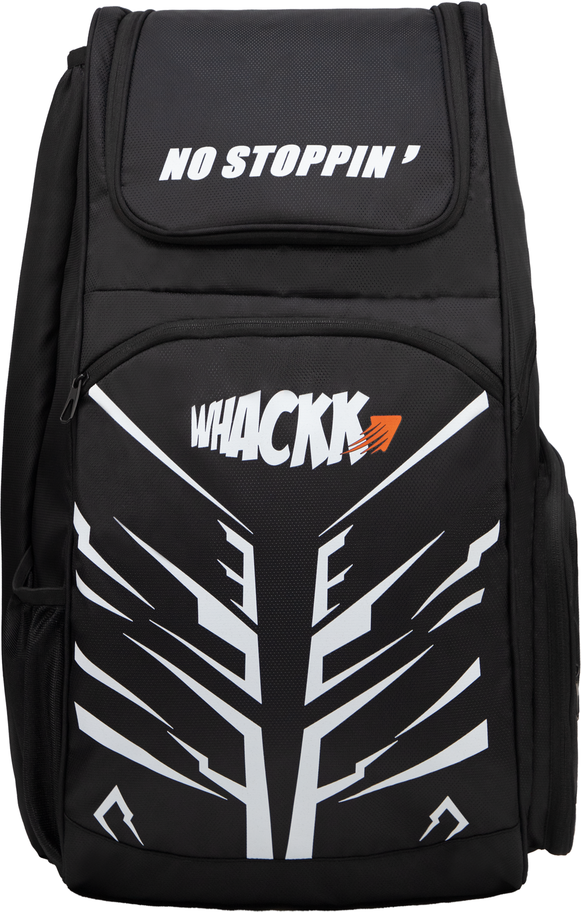 WHACKK Blair 70L Cricket Bag Black| Full Size Kit Bag with Spacious Storage| Bat Pocket, Shoe & Helmet Compartment| Bottle Holder| Utility Pockets| Padded Back & Hip Belt