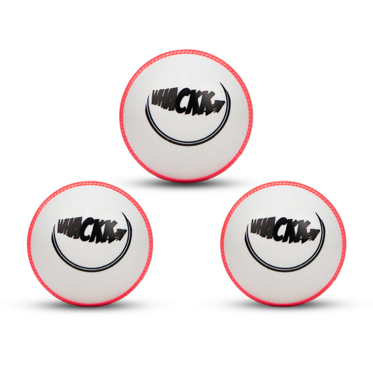WHACKK Wind Balls Set of 3 White | T-20 Synthetic Practice Cricket Balls | Swing Balls for Match, Training, Indoor, Outdoor, Street & Beach Cricket