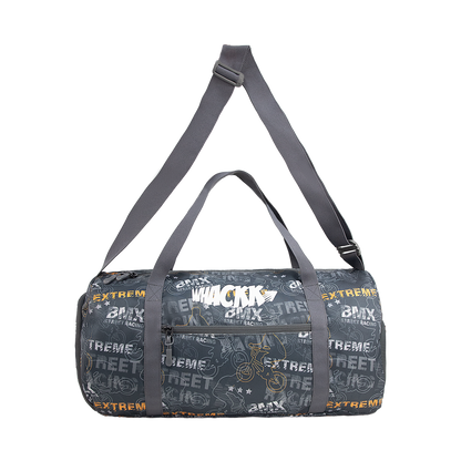 WHACKK 31L Xtreme Black Duffle Gym Bag with Carry Handle|1 Main Compartment, Shoe Compartment, Adjustable Mat Holder, Quick-Access & Bottle Pocket|Lightweight & Water-Resistant Bag for Men & Women