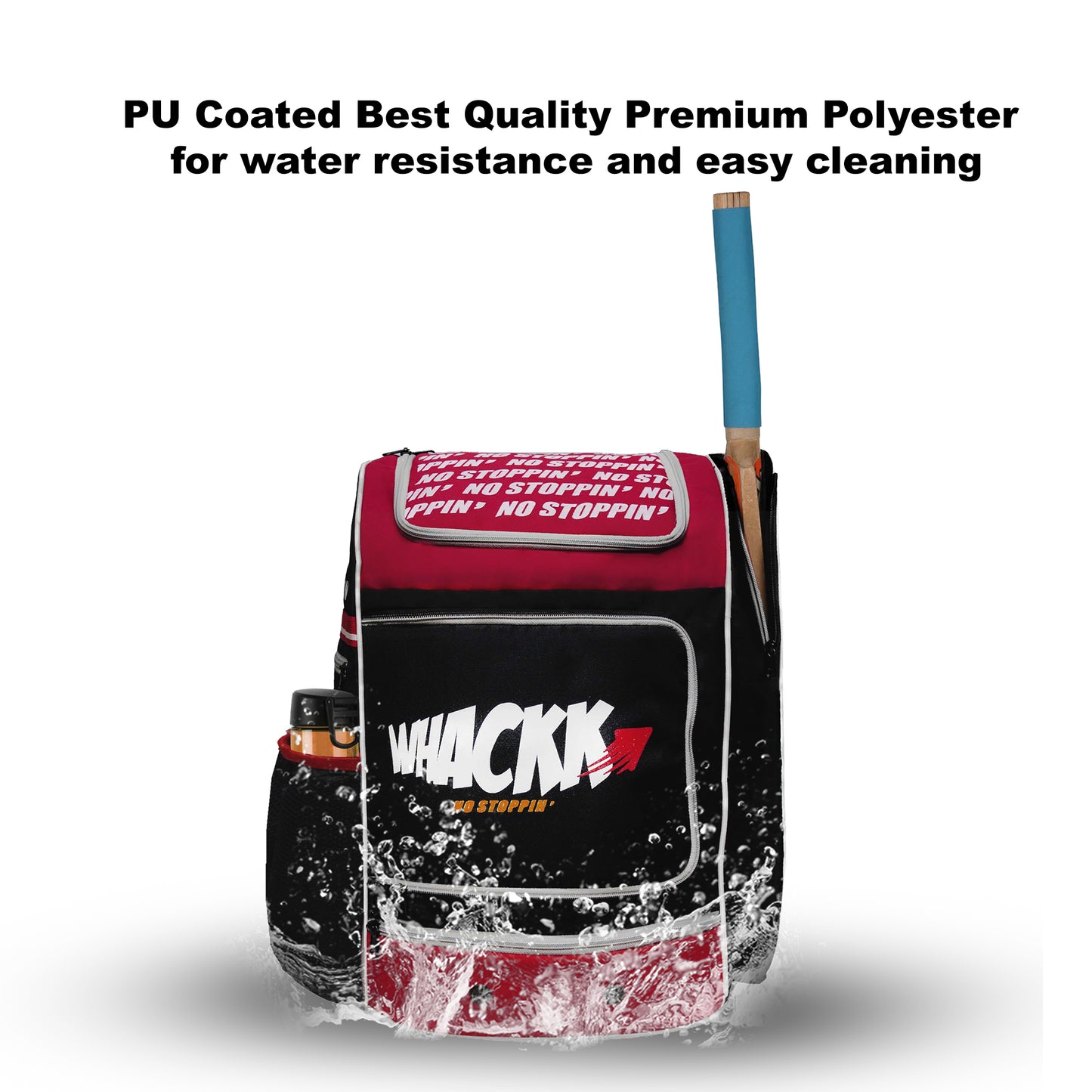 Blast Junior 37L Red Black|Cricket Kit Bag |1 Pocket for Bat |2 Water Bottle Holders|Upto 10yrs Kids Kitbag |Leg pad Upto 12.5 "|Shoe & Accessories Pockets |Lightweight |Dual Opening