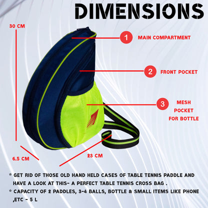 Twirl Table Tennis Bag 5L Navy Blue Green