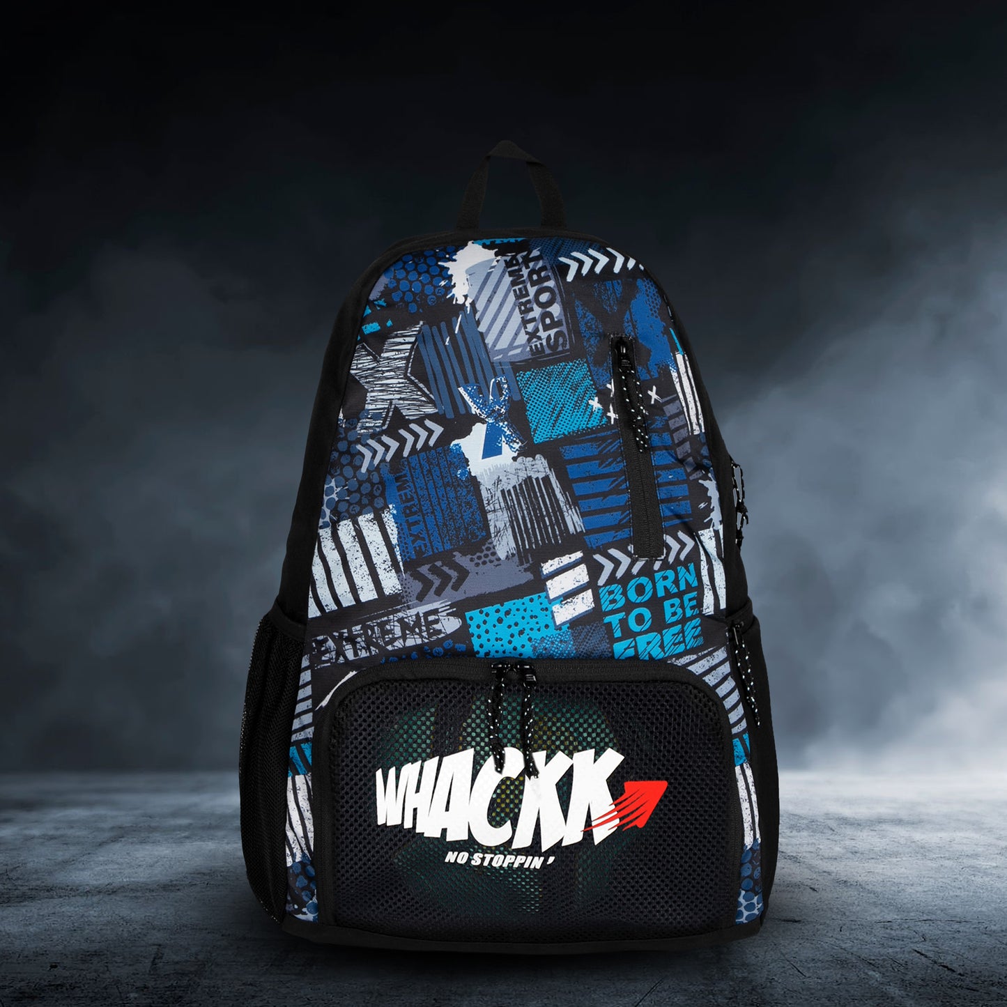 Thunderbolt Extreme Soccer Basketball Volleyball Kit Bag 28L Blue printed