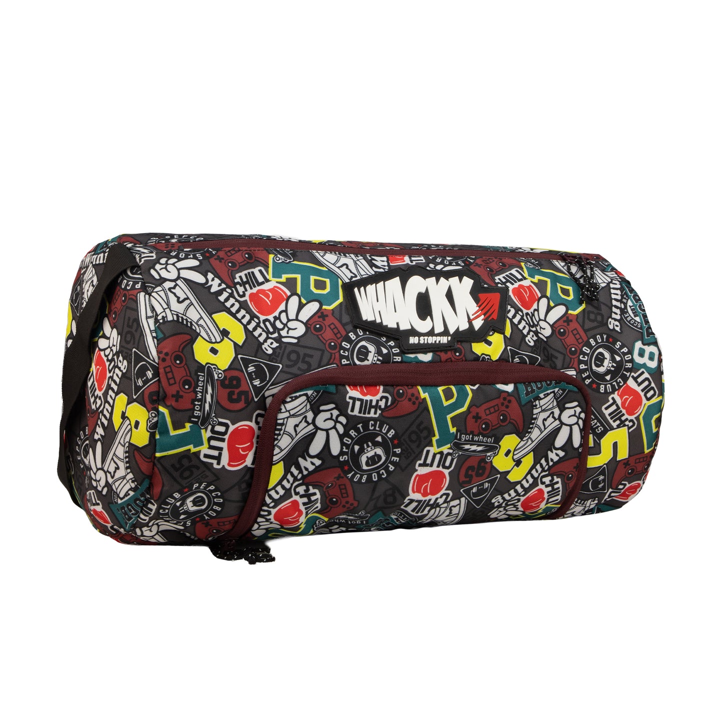 WHACKK Track printed Rugby Gym Bag|Fitness Bag|Sports Duffle|Multipurpose Bag |Travel Duffel Bag|Adjustable Strap|Unisex|Sports Kit Bag