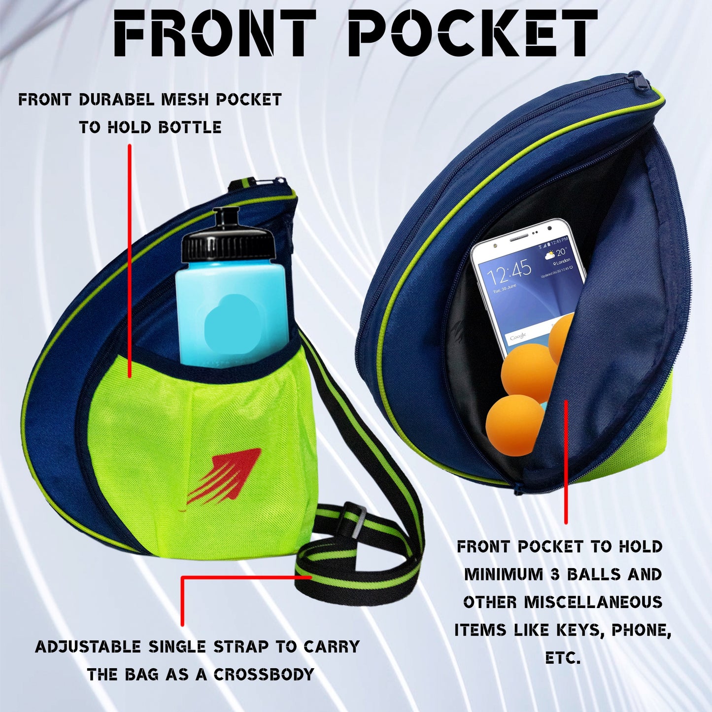 Twirl Table Tennis Bag 5L Navy Blue Green