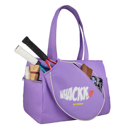 Whackk Graff Lavender Racket Sport Bagpack for Women | Stylish Sports Tote with Racket Compartment, Shoe & Clothes Storage | Lightweight Durable Shoulder Bag for Racket Sport Players