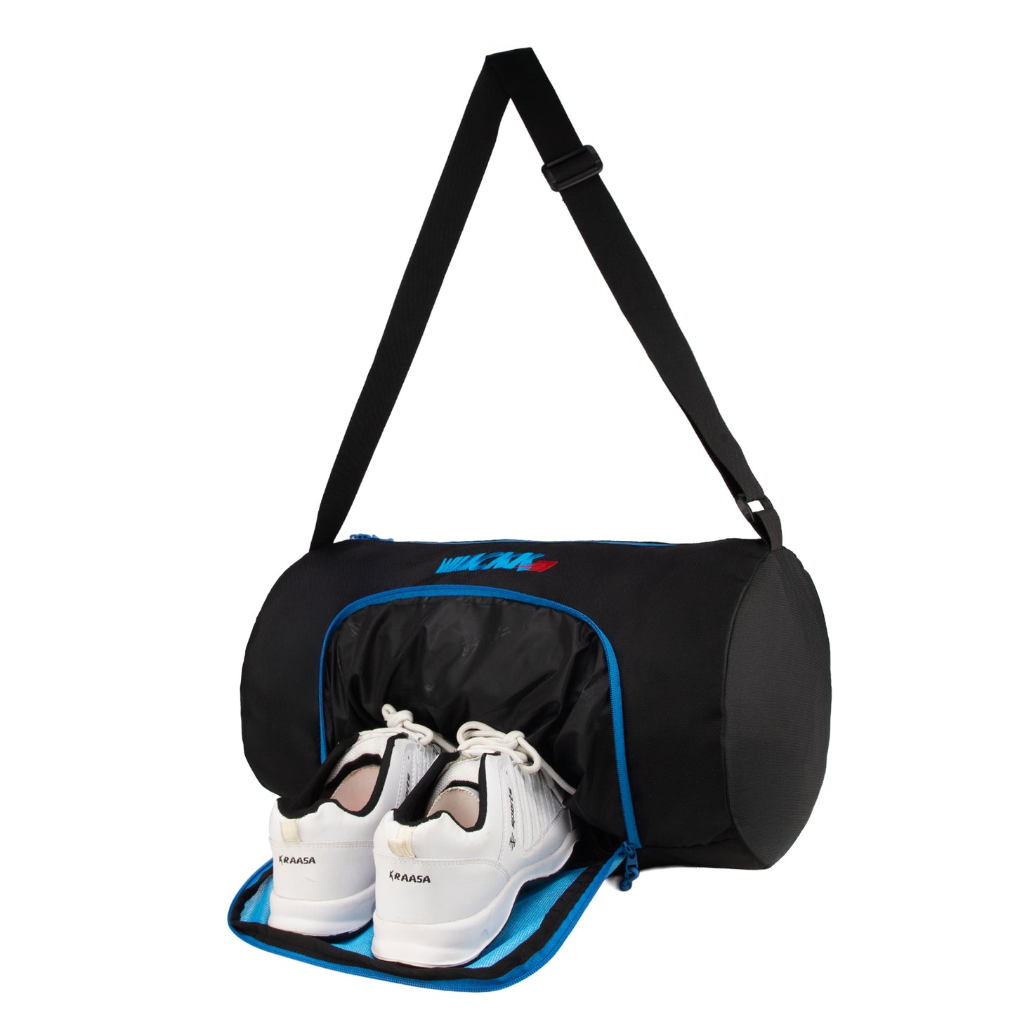 Track Blue 31L |Gym Bags |Fitness Bag|Sports Duffle|Multipurpose Carry Bag |Travel Duffel Bag|Adjustable Strap|Air Ventilated pocket for shoes|Unisex|Lightweight|Sports Kit|Kitbag
