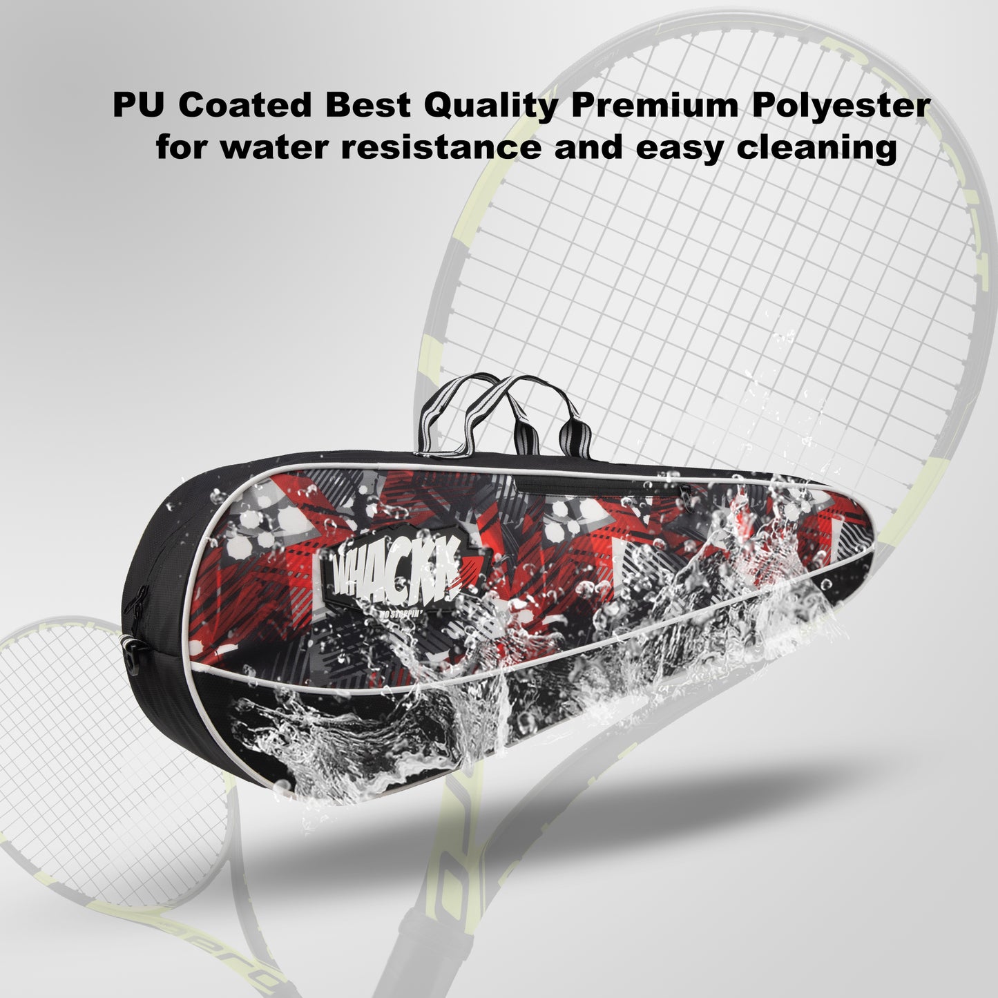 Pro Red 26L Unisex Lightweight Tennis Badminton Squash Equipment Cover Kit Bag | 4T 6B Racket |Duffel