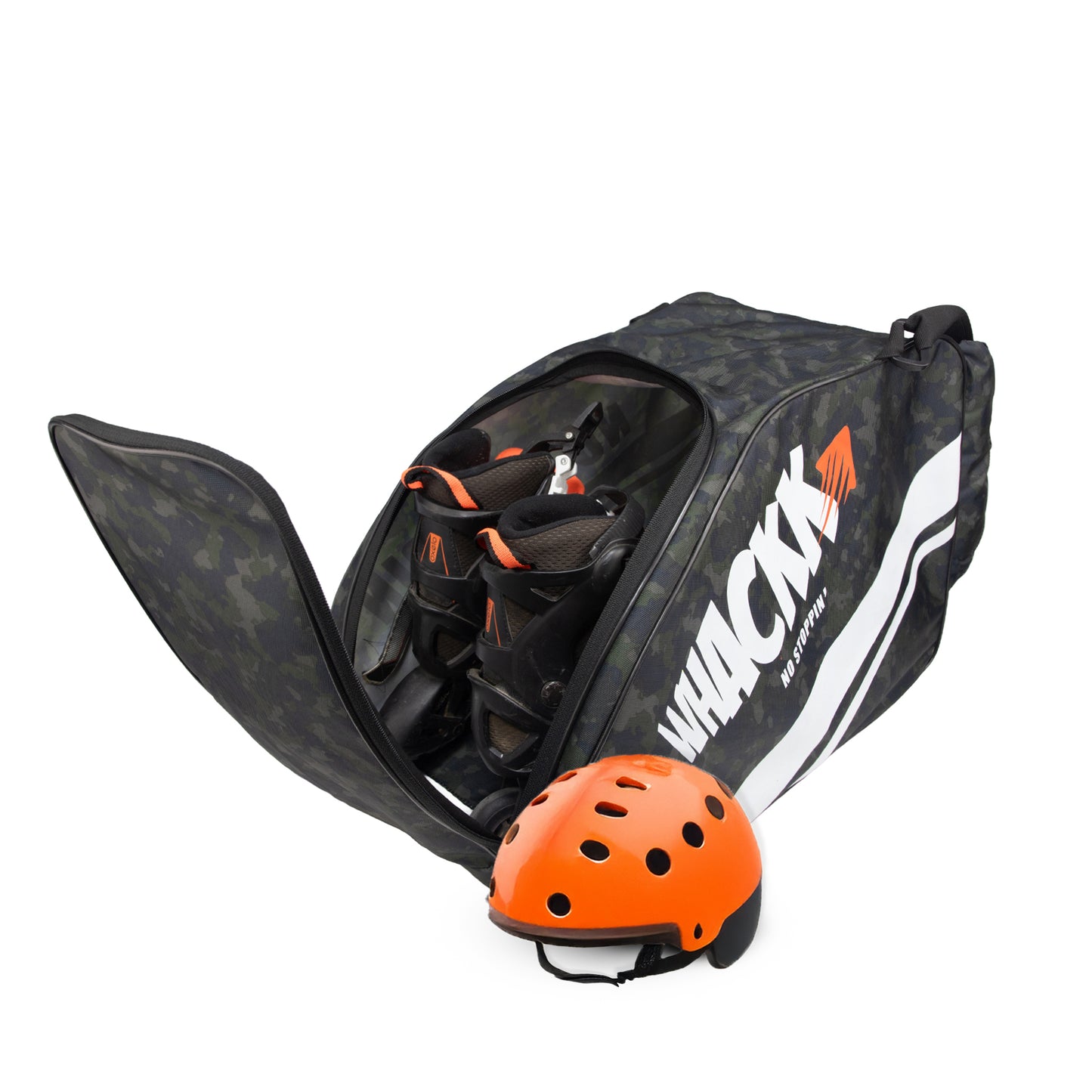 Steezy Skating Bag – Large Compartment for Skates, Helmet, Pads, Gloves, Clothes & Accessories, Convertible Shoulder & Backpack, Water-Resistant