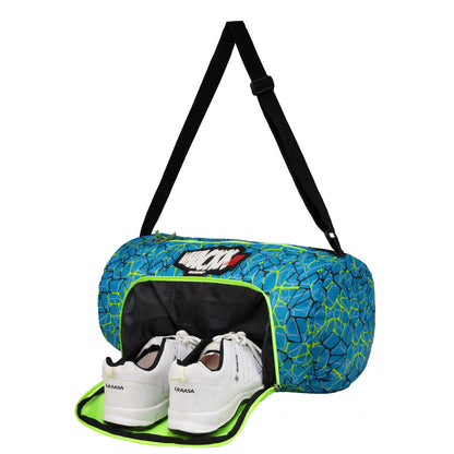 Track Blue 31L |Gym Bags |Fitness Bag|Sports Duffle|Multipurpose Carry Bag |Travel Duffel Bag|Adjustable Strap|Air Ventilated pocket for shoes|Unisex|Lightweight|Sports Kit|Kitbag