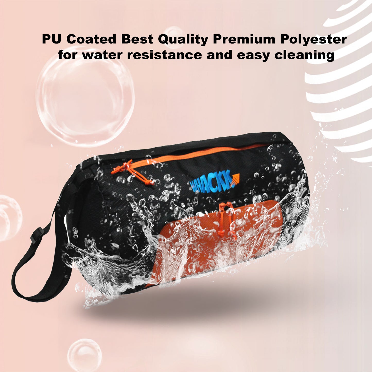 Track Orange 31L|Gym Bags |Fitness Bag| Sports Duffle| Multipurpose Carry Bag |Travel Duffel Bag| Adjustable Strap| Air Ventilated Pocket for Shoes| Unisex| Lightweight| Sports Kit| Kitbag| for Men Women