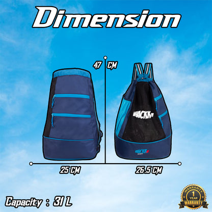 Goal Soccer Basketball Volleyball Kit Bag 31L Navy