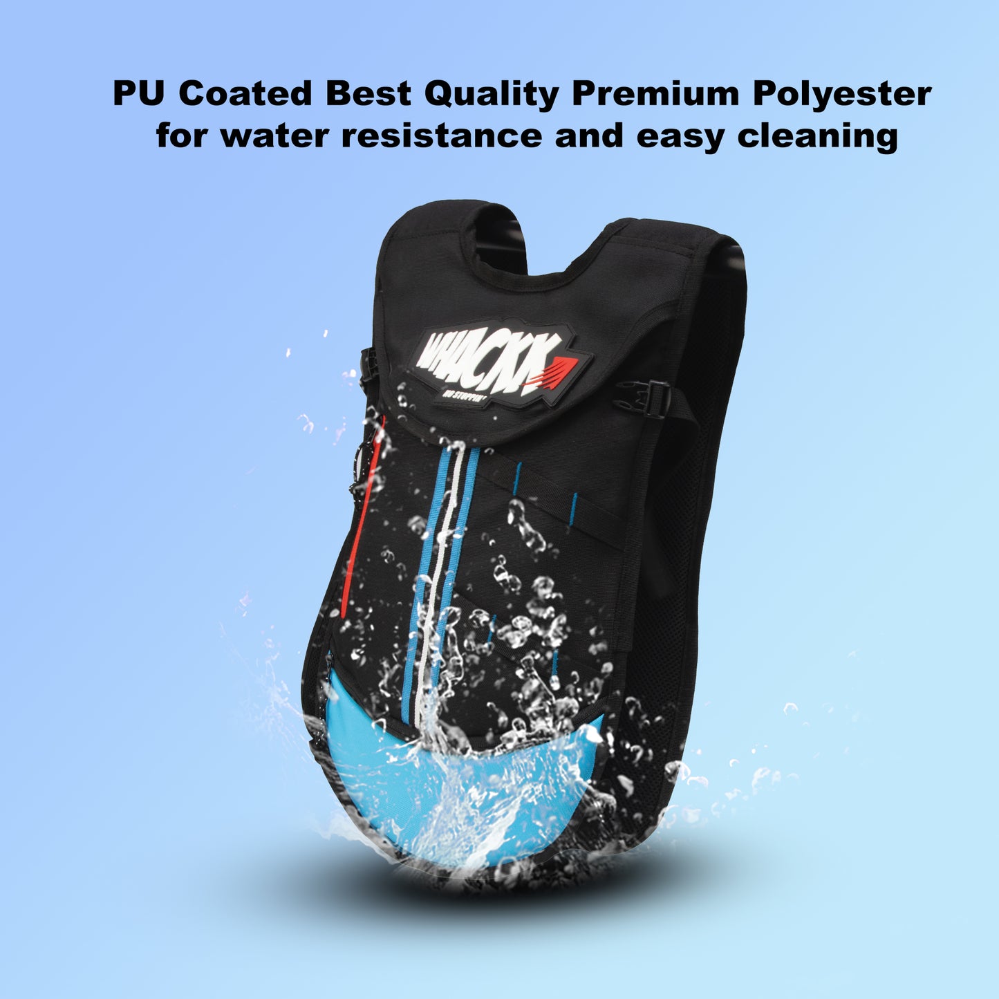 Aero Blue 5L Cycling  Running Bag | Unisex Camping & Hiking | 2L Hydration Pouch Compartment Connecting Water ducts Pockets | Exercise & Fitness|