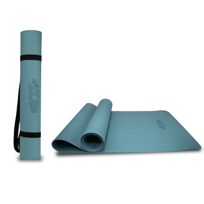 Alignment Yoga Mat in Fog Blue 4mm