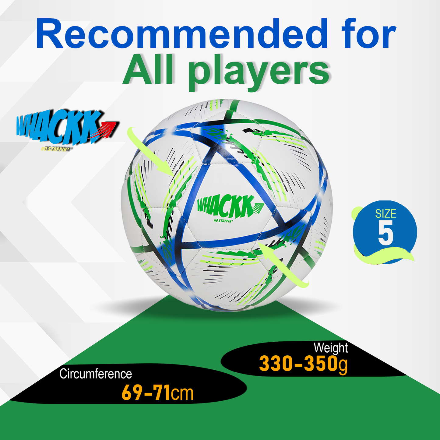 Whackk hagi football navy green