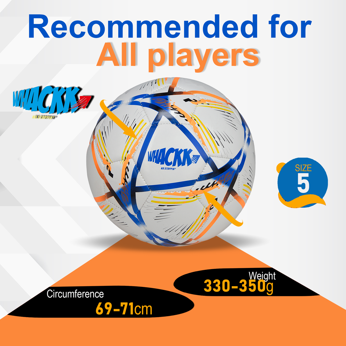 Whackk Hagi Football Navy orange