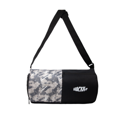 WHACKK 27L Pilates Black Duffle Gym Bag|1 Main Compartment, Front Quick-Access Pocket, Water Bottle Pocket, Shoe Compartment and Adjustable Shoulder Strap|Lightweight for Fitness & Travel