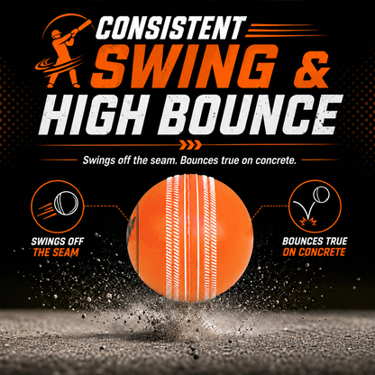 WHACKK Wind Balls Set of 6 Multi-Colour | T-20 Synthetic Practice Cricket Balls | Swing Balls for Match, Training, Indoor, Outdoor & Street Cricket