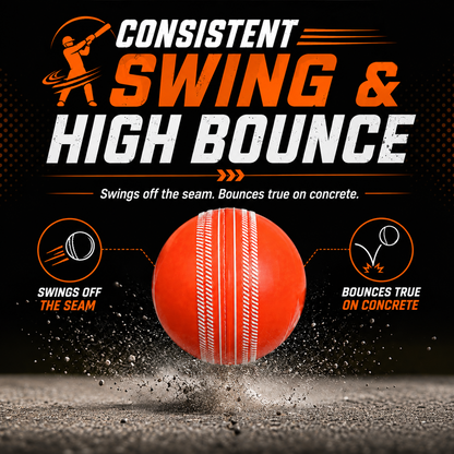 Whackk i10 T-20 Wind Ball 72MM 120GMS | Raised Seam Cricket Ball for Indoor Gully Practice Training