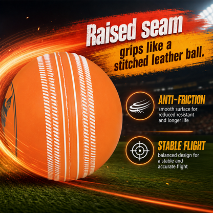 WHACKK Wind Balls Set of 6 Multi-Colour | T-20 Synthetic Practice Cricket Balls | Swing Balls for Match, Training, Indoor, Outdoor & Street Cricket