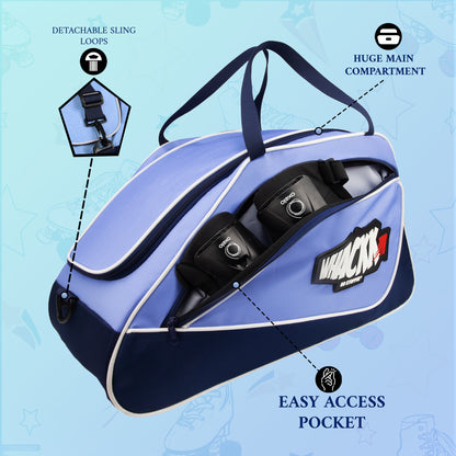 Flip Senior Lavender 33L|Skating/Gym/Sports/Travel/Bag|Inline Roller Equipment Bag|Quad Ice Skates Kit|Kitbag|Easy Access Pocket|2 Bottle Holders|Compartment Fits in Helmet & Skates 11"