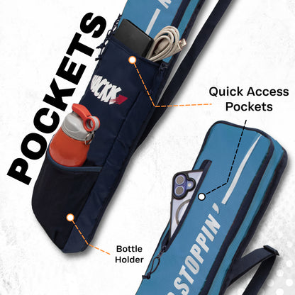 Hayden Blue Cricket Bat Cover Polyester Material, Premium Full Size Cover for Wooden and Plastic Bats with Heavy Duty Stitched Strap