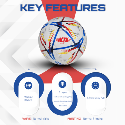 Whackk Hagi Football Navy red