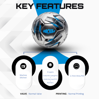 Whackk Kempes Football Silver Blue