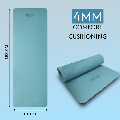 Alignment Yoga Mat in Fog Blue 4mm