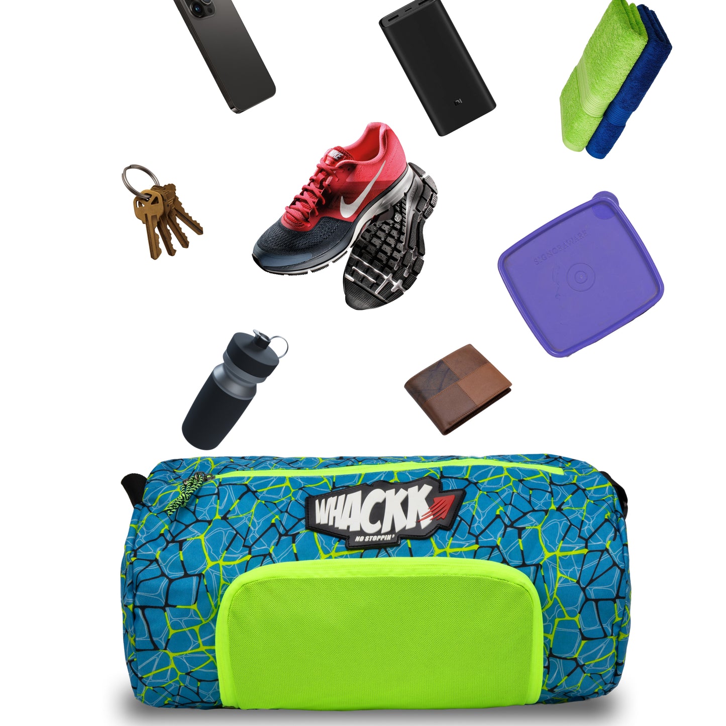 Track Blue 31L |Gym Bags |Fitness Bag|Sports Duffle|Multipurpose Carry Bag |Travel Duffel Bag|Adjustable Strap|Air Ventilated pocket for shoes|Unisex|Lightweight|Sports Kit|Kitbag