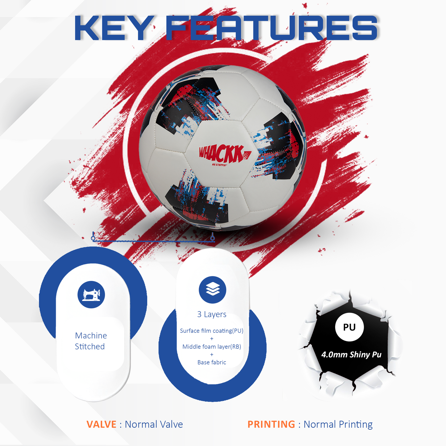 Whackk Zico Football Black red