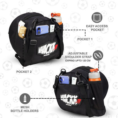 Attack Black 12L Soccer Football Equipment Bags