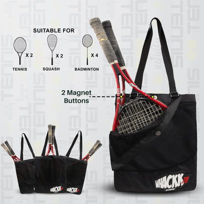 Borg Black 23L Tennis Badminton Squash Shoulder Bag