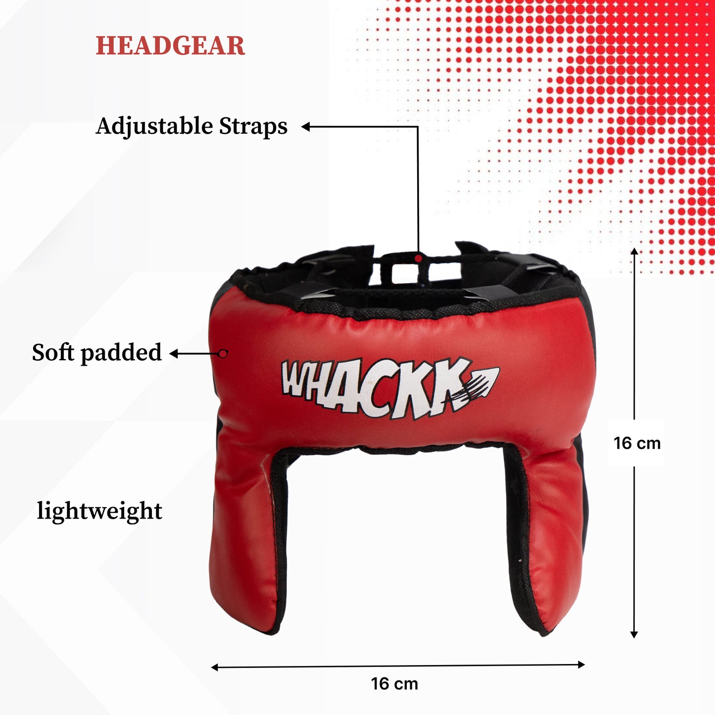 Whackk Red Junior Kids Boxing Kit with Filled Punching Bag, Gloves and Headgear Bounce-Back |Training Bag for Boys & Girls