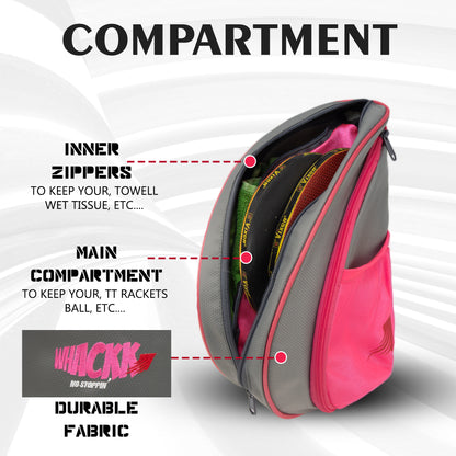 Twirl 5LPink | Unisex Table Tennis Equipment Bag | Tennis Case | Racket Case | TT Bag Cover |Ping Pong Paddle Case|Case Bag Double-Sided |Professional |Bat Protector Pouch |Travel