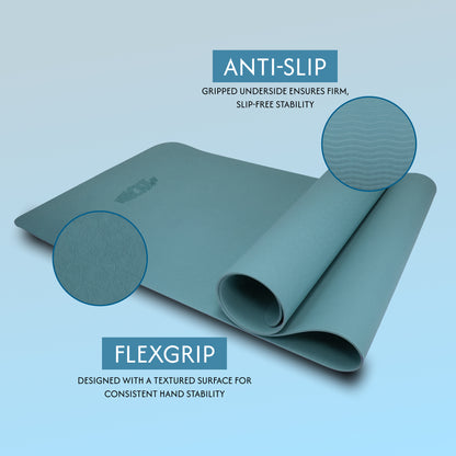 Alignment Yoga Mat in Fog Blue 4mm
