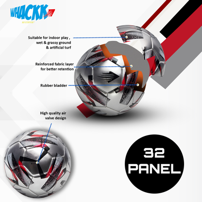 Whackk Kempes Football Silver Red