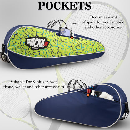 Pro Navy Blue,Green 26L Unisex Lightwieght Tennis Badminton Squash Equipment Bag