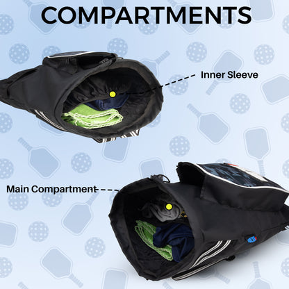 Dink Black Wild stone 8L Pickleball / Table Tennis TT Bag
