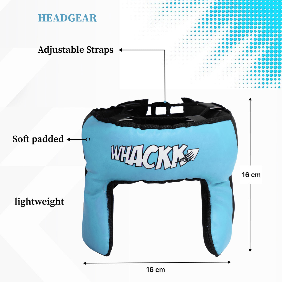 WHACKK Junior Boxing Kit Light Blue| Boxing Set for Kids & Beginners | Lightweight Training Kit for Home Practice, Fitness & Self-Defence, Boys & Girls