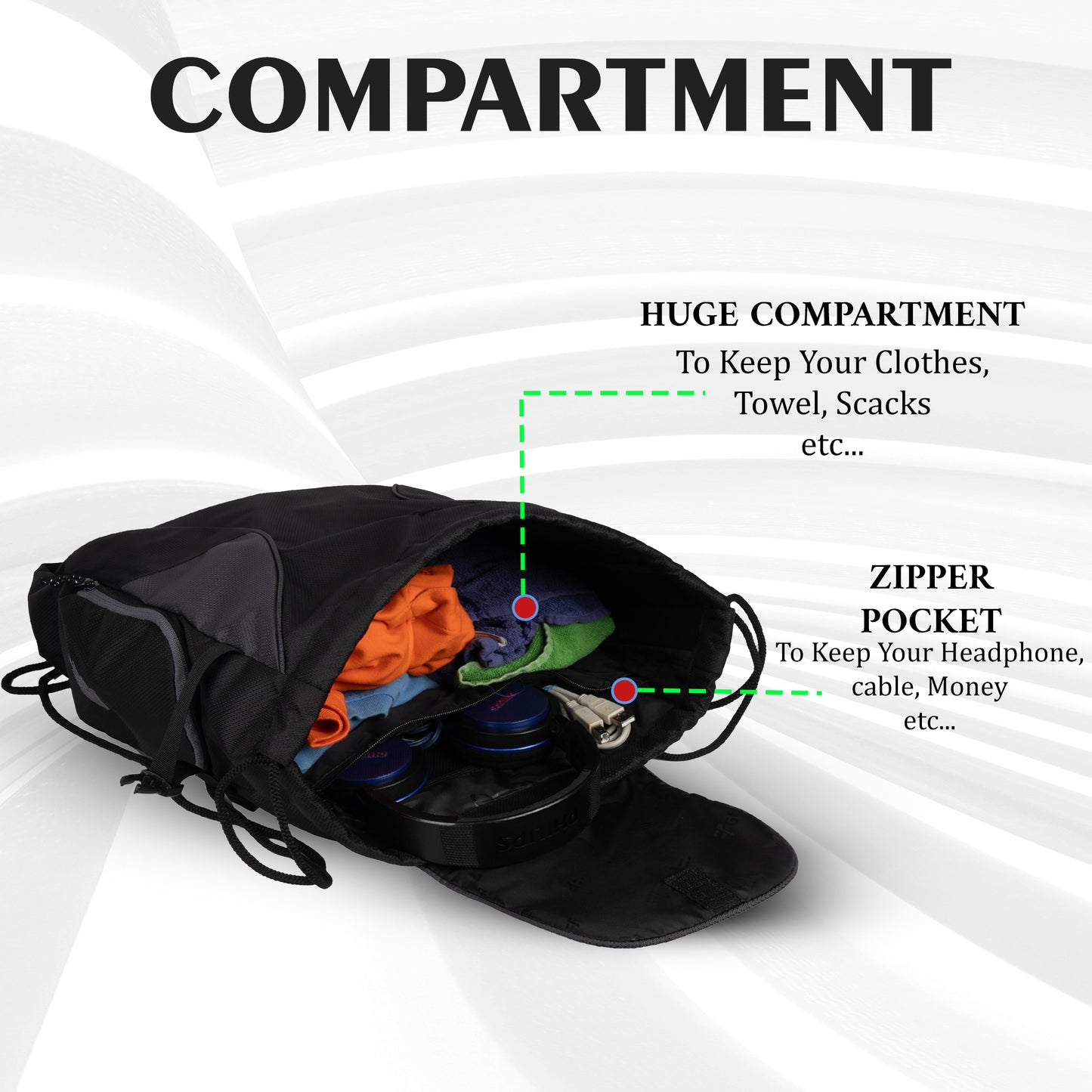 Storm Soccer Volleyball Basketball kit bag 19L Black