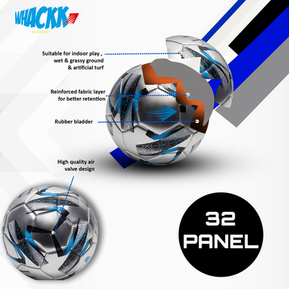Whackk Kempes Football Silver Blue