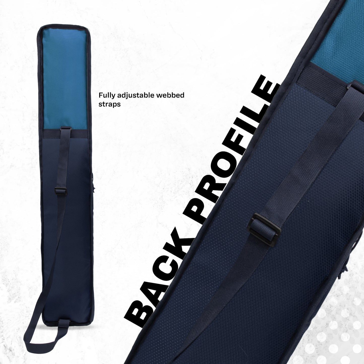 Hayden Blue Cricket Bat Cover Polyester Material, Premium Full Size Cover for Wooden and Plastic Bats with Heavy Duty Stitched Strap