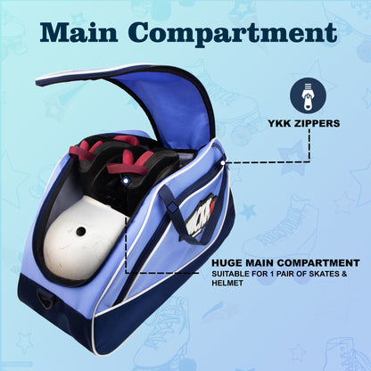 Flip Senior Lavender 33L|Skating/Gym/Sports/Travel/Bag|Inline Roller Equipment Bag|Quad Ice Skates Kit|Kitbag|Easy Access Pocket|2 Bottle Holders|Compartment Fits in Helmet & Skates 11"
