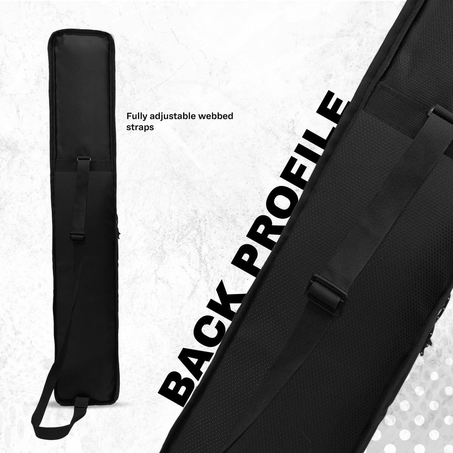 Hayden Black Cricket Bat Cover Polyester Material, Premium Full Size Cover for Wooden and Plastic Bats with Heavy Duty Stitched Strap
