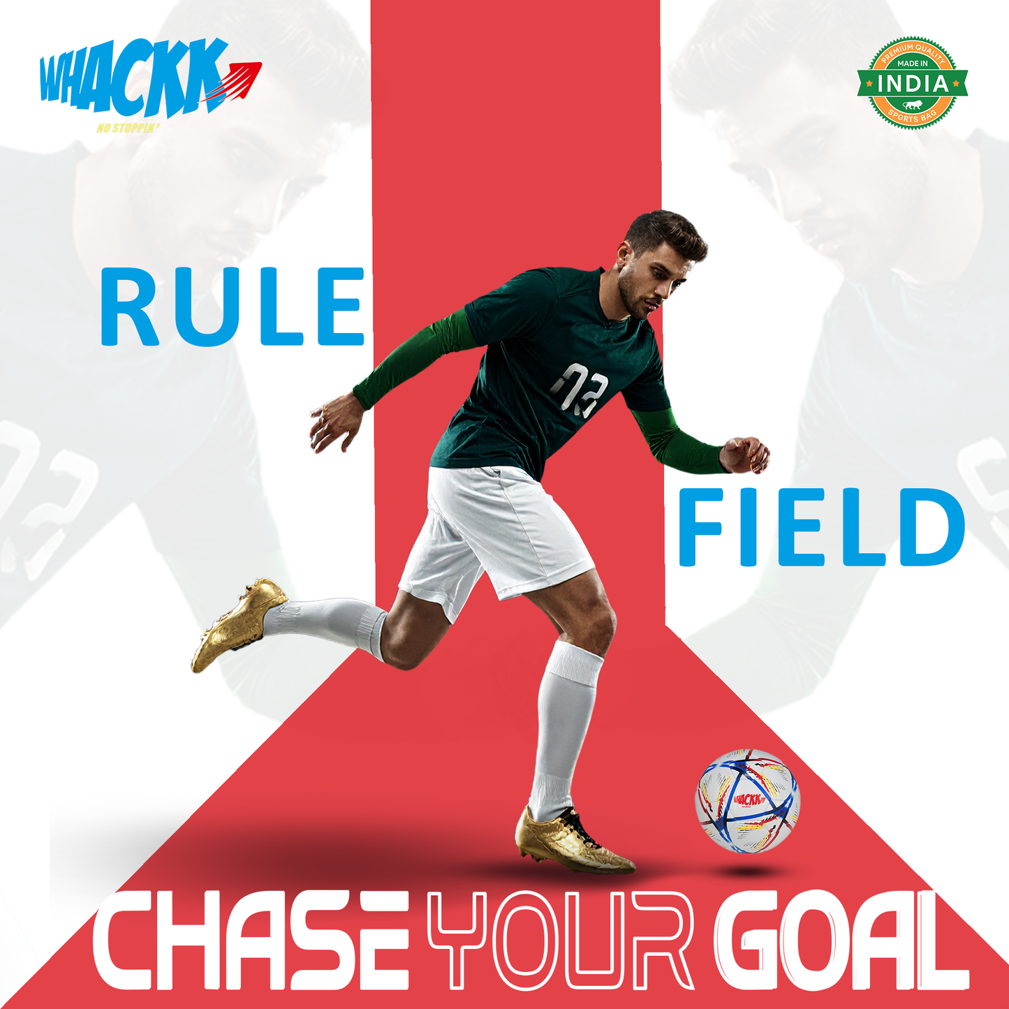 Whackk Hagi Football Navy red